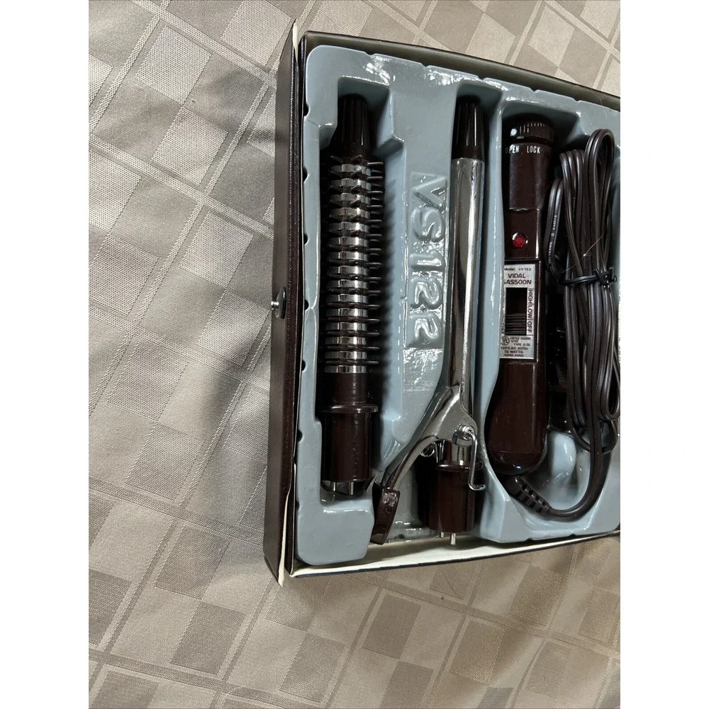 Vidal Sassoon Curling Iron Brush Set‎ VS122 Original Manual Tested Vintage EUC
